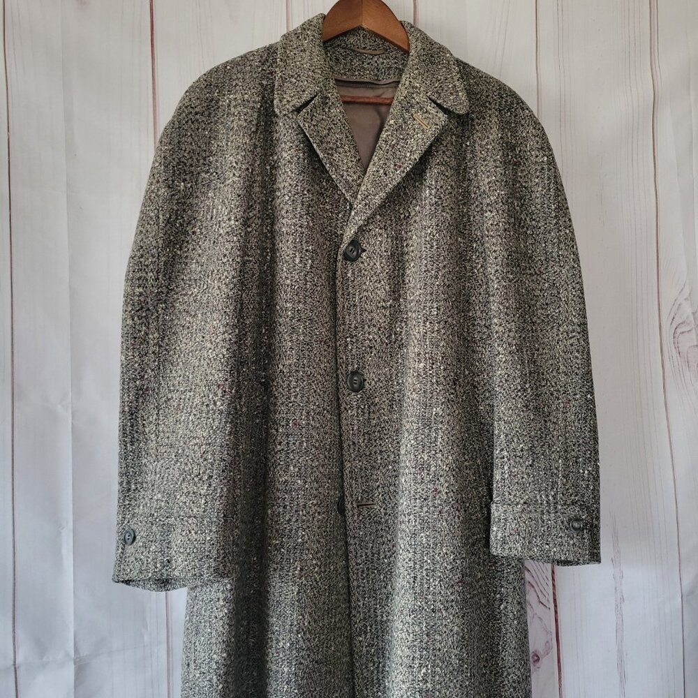 Vintage 1950’s Donshire Fashion Union Made Wool/Tweed Trench Coat/Overcoat EUC - Picture 11 of 11